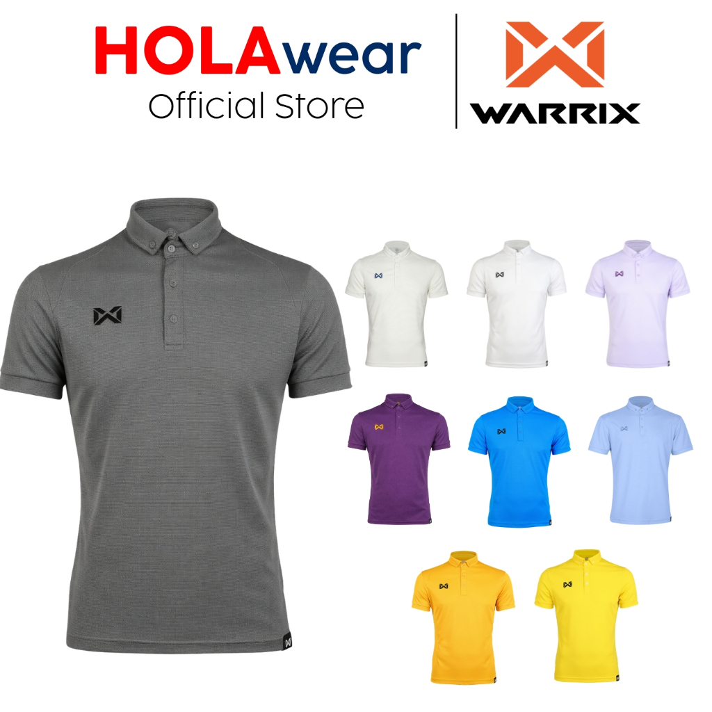 [มีส่งด่วน] เสื้อโปโล WARRIX 3315N PLAN15 รุ่น Classic Polo Shirt สี เหลือง ฟ้า ม่วง ขาว