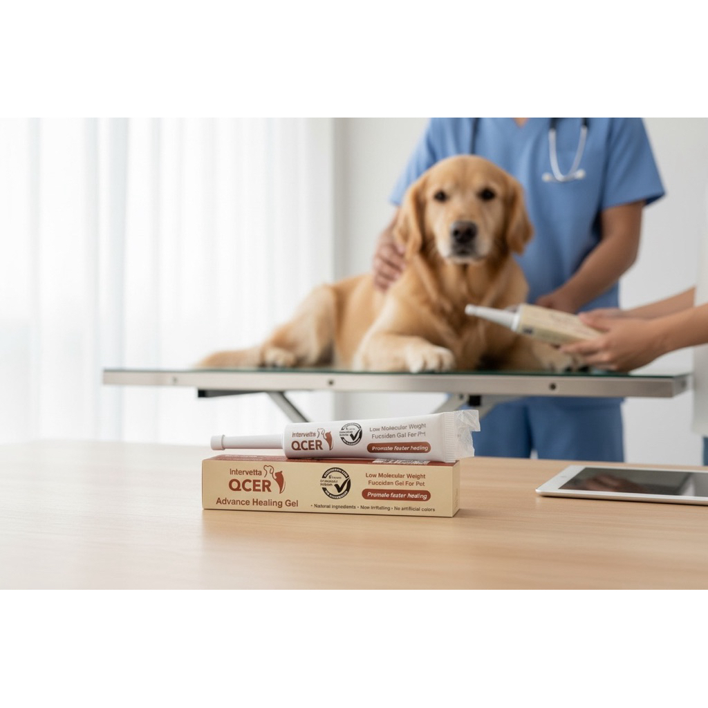 Intervetta QCER Advanced Healing Gel Exp.15/8/2026 ขนาด 15 g. สำหรับให้แผลช่วยให้หายเร็ว ปรับสมดุลภู