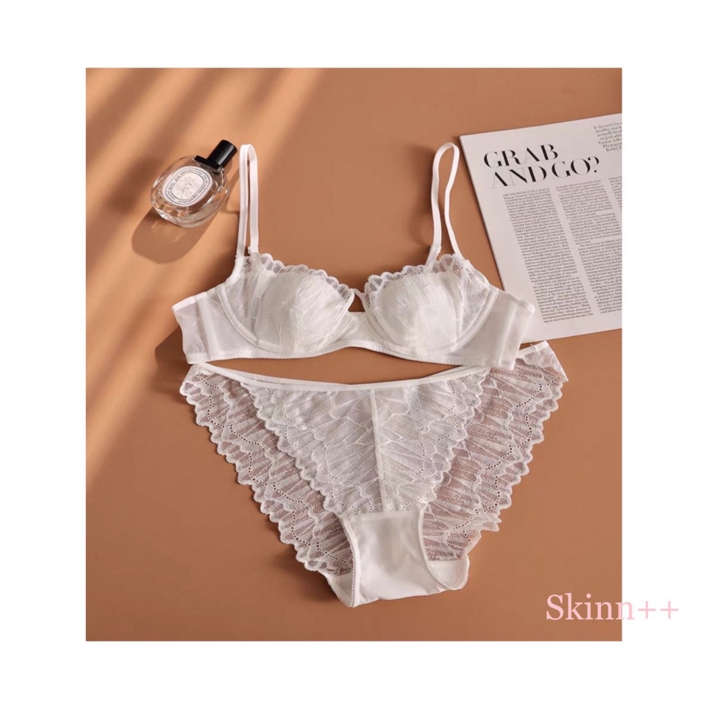 White Mini lace Bra Set by Skinn intimate – โปรปัง