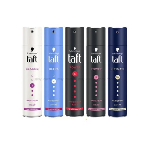 Schwarzkopf Taft Hair Spray 250 ml. ชวาร์สคอฟ ทัฟท์ แฮร์ สเปรย์ สเปรย์จัดแต่งทรงผม มี 4 สูตร