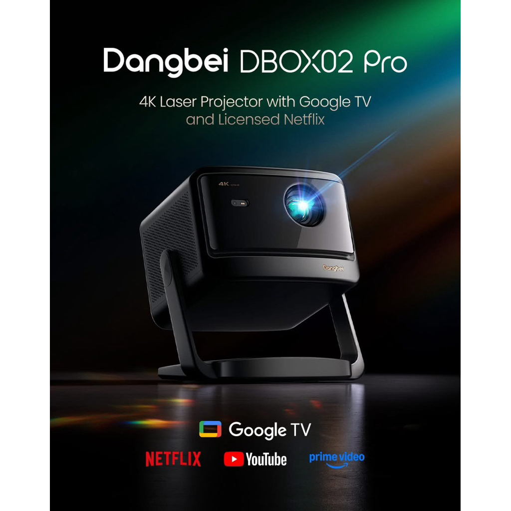 Dangbei DBOX02Pro - True 4K Laser with Google TV NETFlIX Smart TV Version