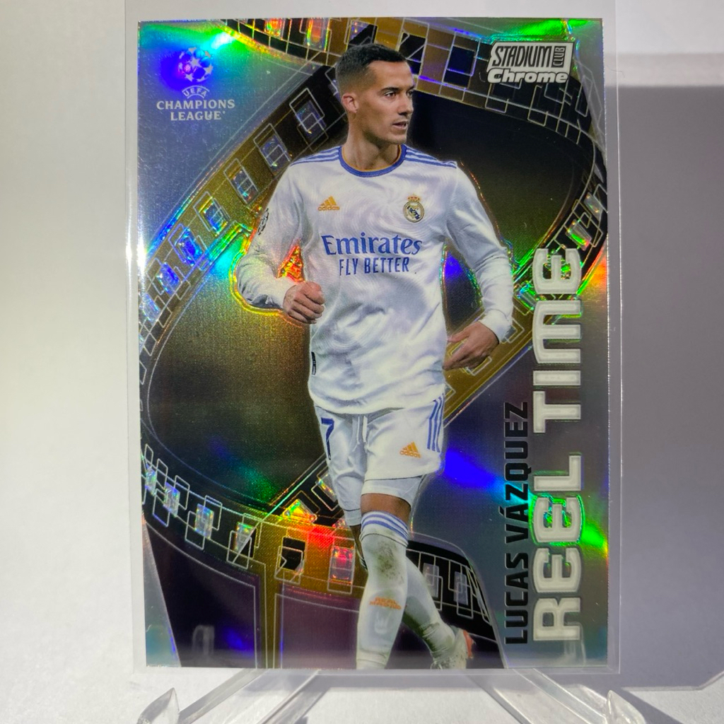 การ์ดนักฟุตบอล LUCAS VAZQUEZ, REAL MADRID, REEL TIME, RT-LV, TOPPS STADIUM CHROME 2022