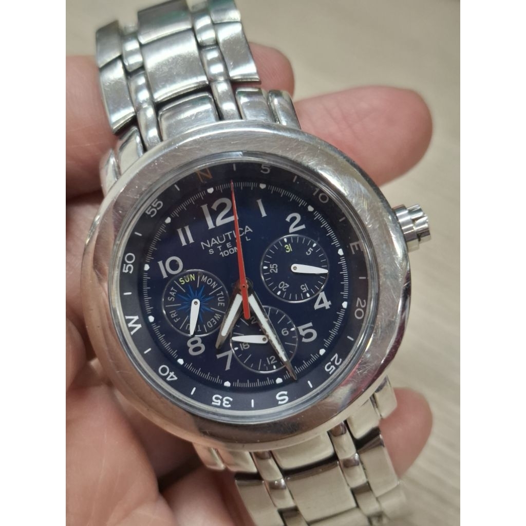 นาฬิกามือสอง Nautica แบรนด์แท้ เดินพร้อมใช้งาน