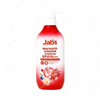 Jabs แจ๊บส์ ไบรท์บูสเตอร์ ยูวี โพรเทคชั่น บอดี้โลชั่น SPF50 PA+++ มีทั้งหมด 6 สูตร ขนาด 450 ml