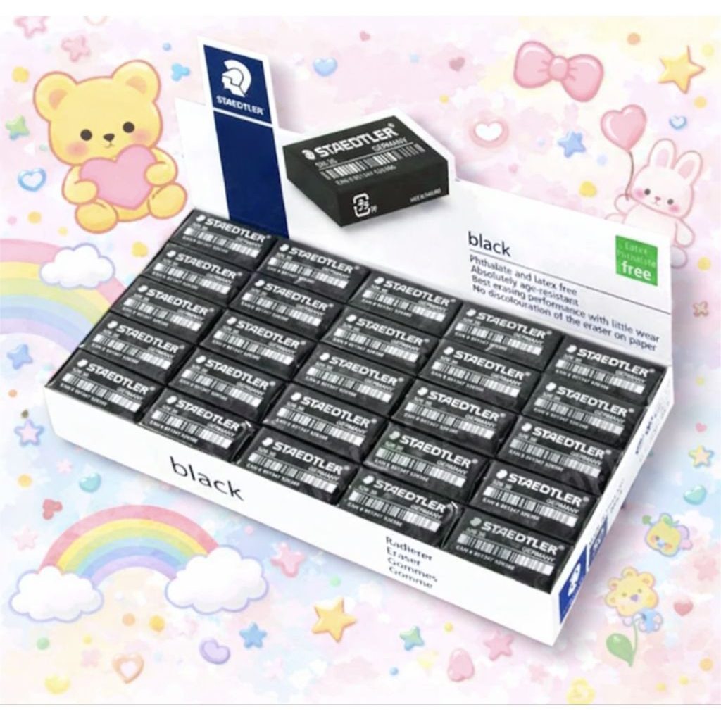 (ยกแพ็ค) ยางลบดินสอ STAEDTLER สีดำ 50 ก้อน/กล่อง รุ่น 526 35B