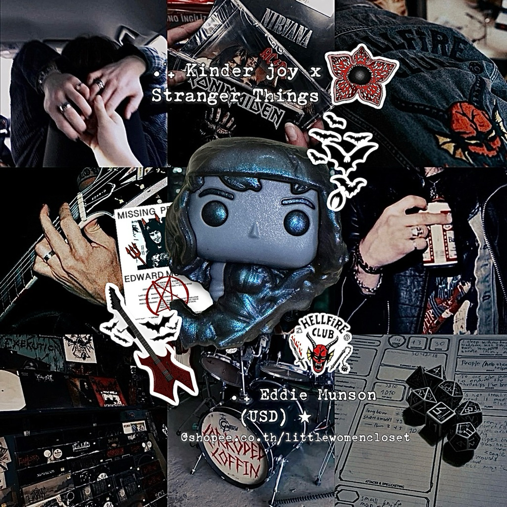 *:⋅♟️🦇 Eddie Munson (USD) ⭑ Kinder joy x Stranger Things ⭑ (อ่านรายละเอียดให้ชัดเจนก่อนสั่งซื้อ)
