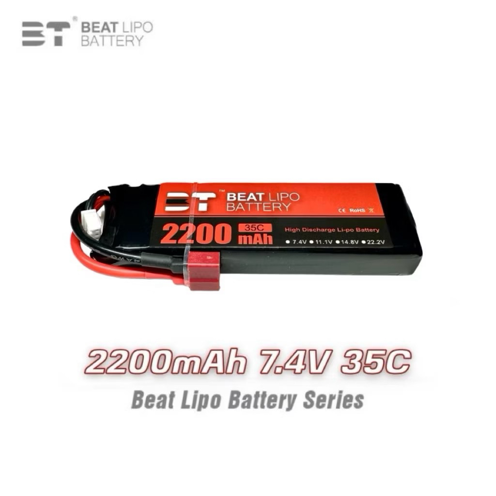BT Lipo 2s 7.4V 2200mAh 35c ถึก ทน