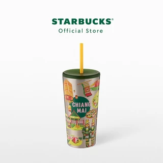 Starbucks Stainless Steel Chiang Mai Discovery Cold Cup 16oz. ทัมเบลอร์สตาร์บัคส์สแตนเลสสตีล ขนาด 16ออนซ์ A11180110