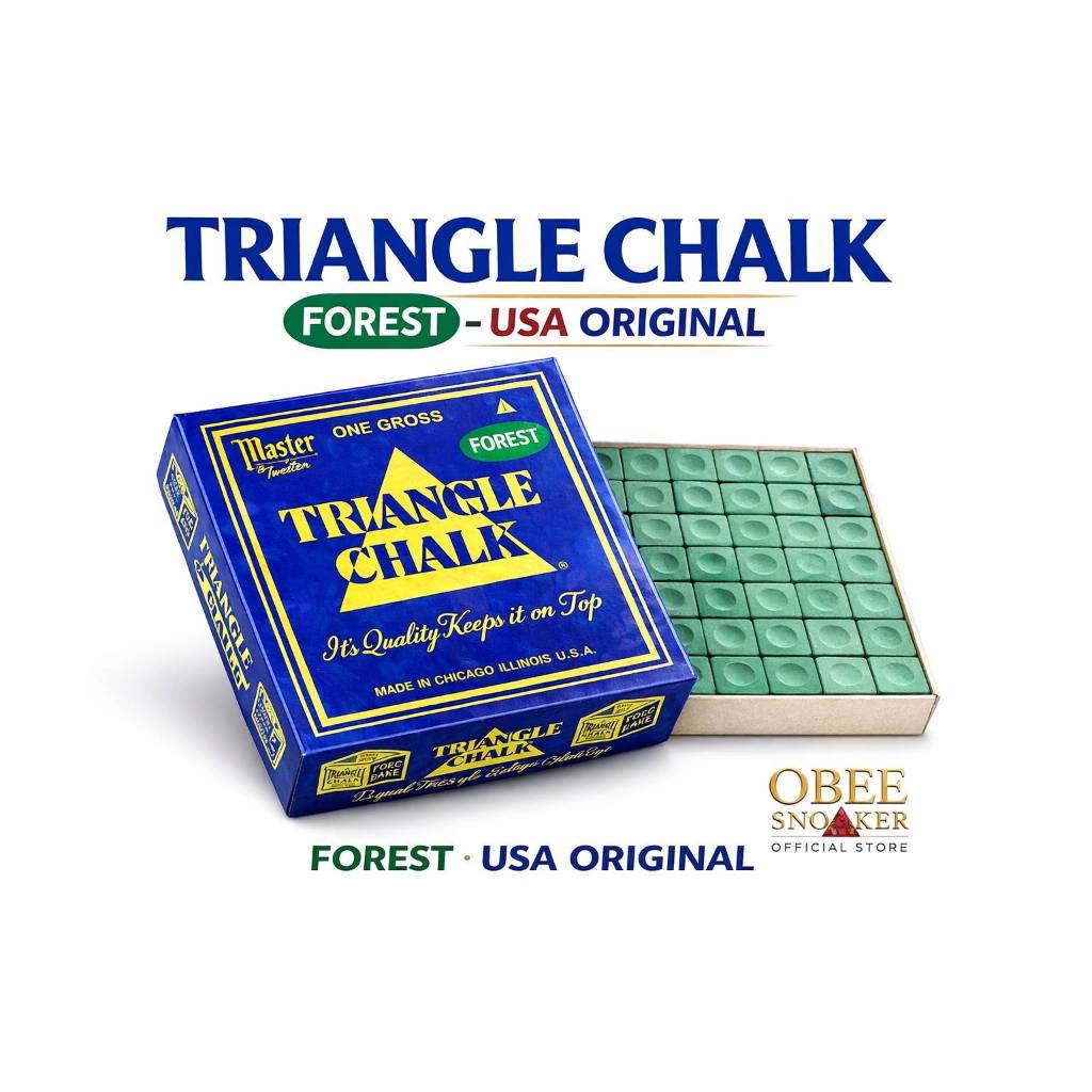 ชอล์กฝนหัวคิวบิลเลียด Triangle Master รุ่น Forest สีเขียวเข้ม (ของแท้)