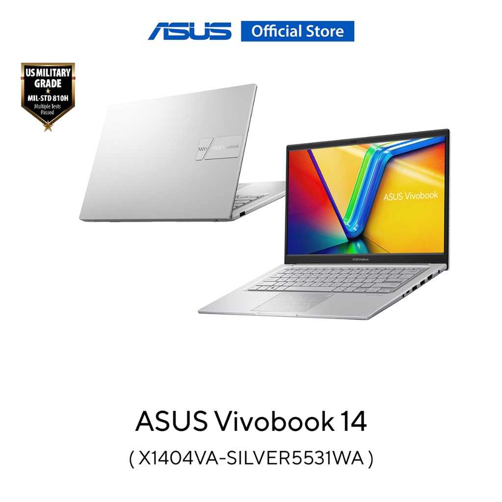 ASUS Vivobook 14 (X1404VA-SILVER5531WA) 14" Full HD, C5-120U, 16GB, 512G SSD, W11 Home & MS Office