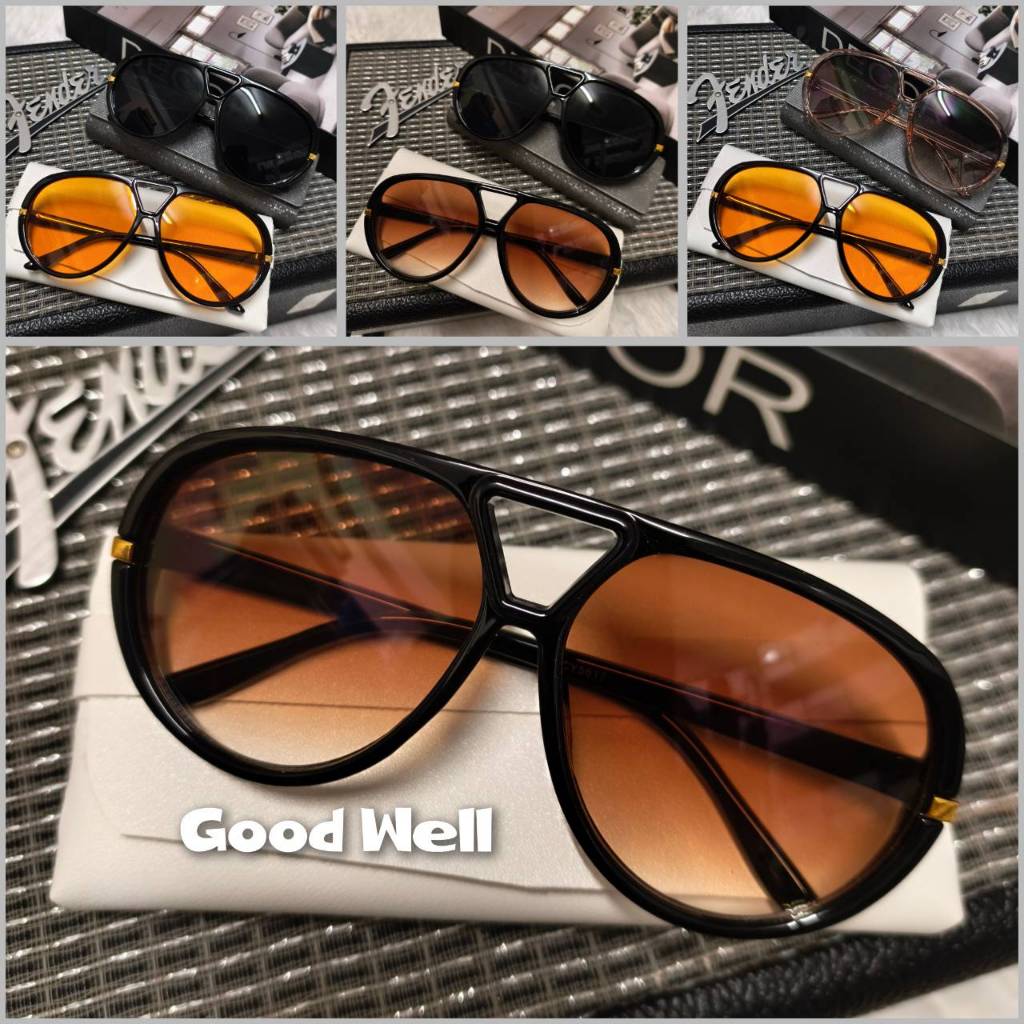 🇹🇭พร้อมส่งจากไทย🇹🇭✨ NEW Item แว่นตากันแดดแฟชั่น ทรงนักบิน  แนวVintage รุ่นCY5617  ป้องกันรังสีUV สำห