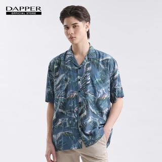 DAPPER เสื้อเชิ้ตแขนสั้น ฮาวาย Coco Shade Print Shirt สีกรมท่า (BCS/NA/590HP)