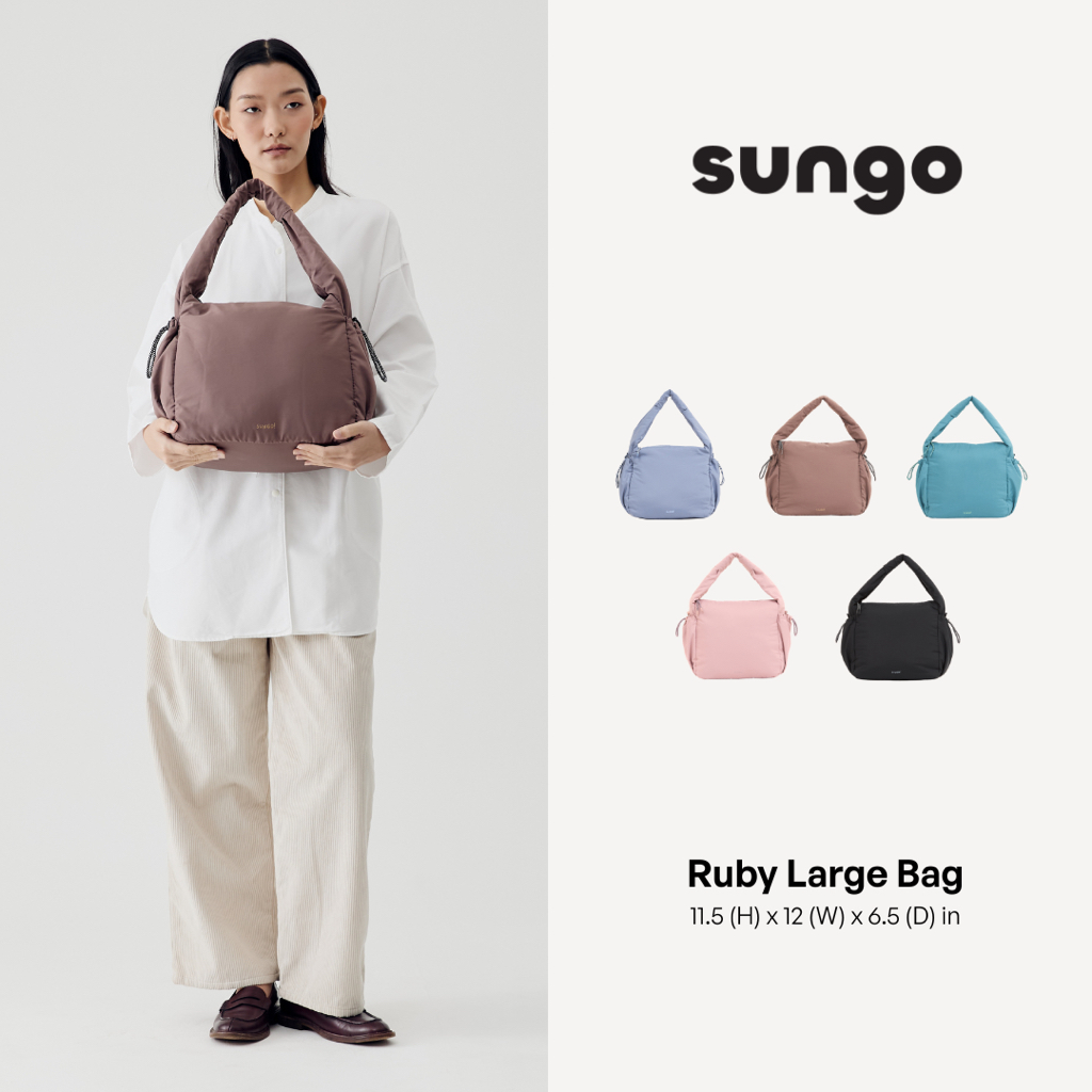 Sungo Ruby Large Puffy Shoulder Bag (SG008-SG022) มี 5 สี กระเป๋าสะพายไหล่ใบใหญ่