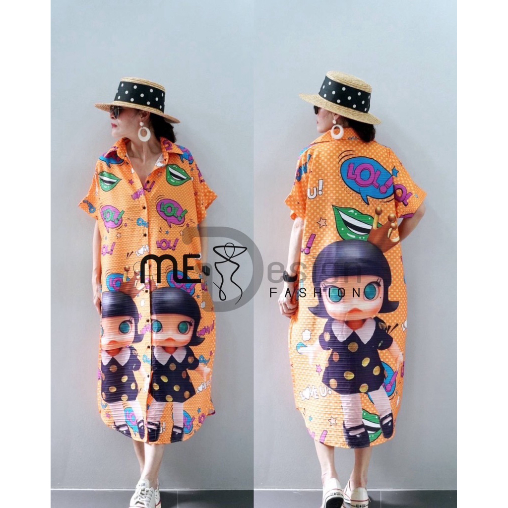 สินค้าเข้าใหม่ #มีพร้อมส่ง เดรสปกเชิ้ตทรง oversize