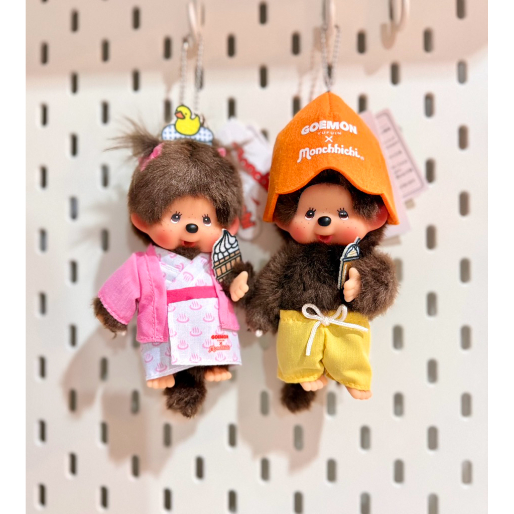 [พร้อมส่ง] Goemon Yufuin x Monchhichi พวงตุ๊กตาะป็นคู่ชายหญิง ไซส์ SS ของแท้100%