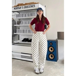 Barrell pants กางเกงบาเรลผ้าซูปเปอร์กึ่งยีนส์หนาอยู่ทรงสวย
