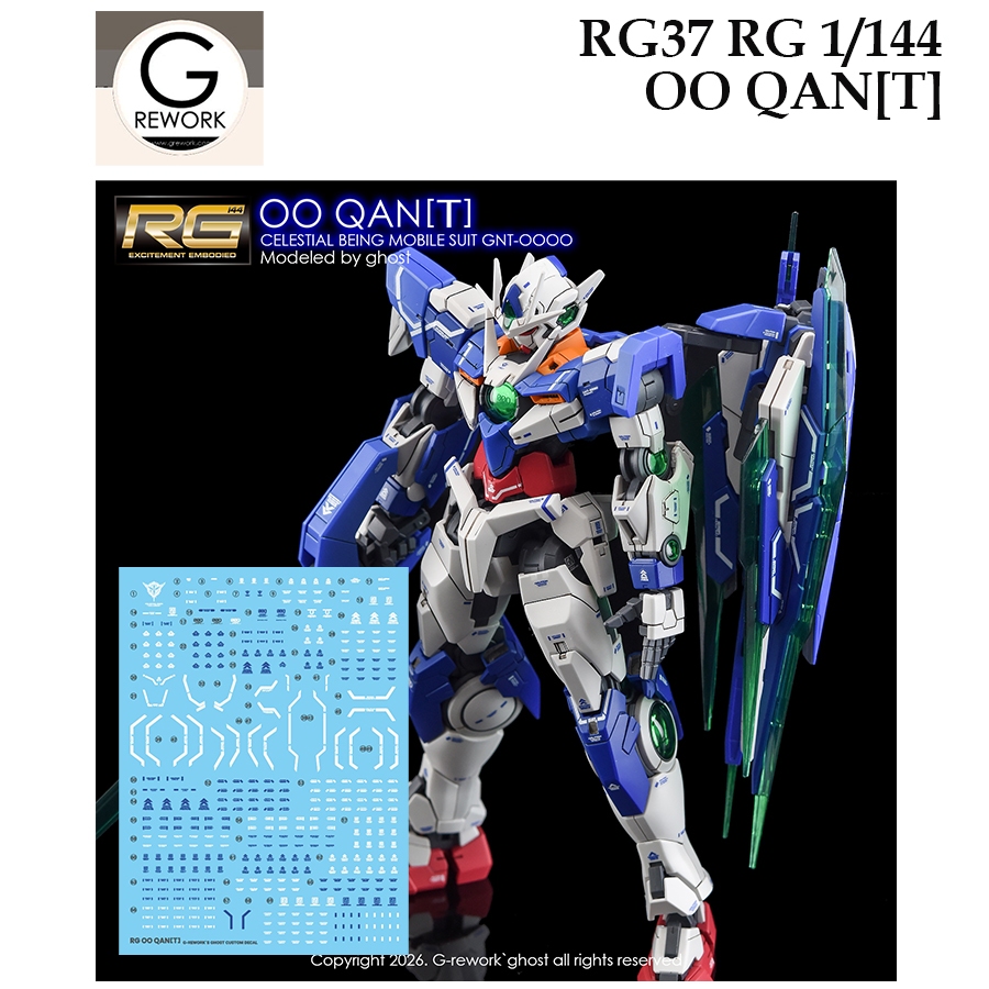 [ G Rework ] RG37  RG 1/144 OO QAN[T]  GUNDAM WATER SLIDE DECAL