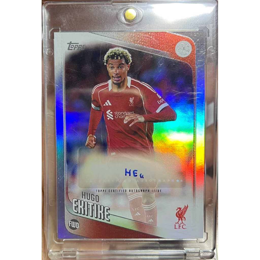 Hugo Ekitike (Liverpool FC) Topps UEFA club competitions 2025/26 สวยๆเลยครับการ์ดปีแรกที่ใส่ชุด Live