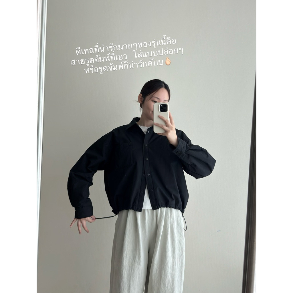 FADTHINGS : Squid ink light padded shirt🐦‍⬛➿ รูปที่ 6