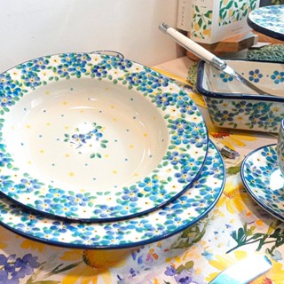 White Story - จานขนาด 9.25 (ลายดอกForget me not)