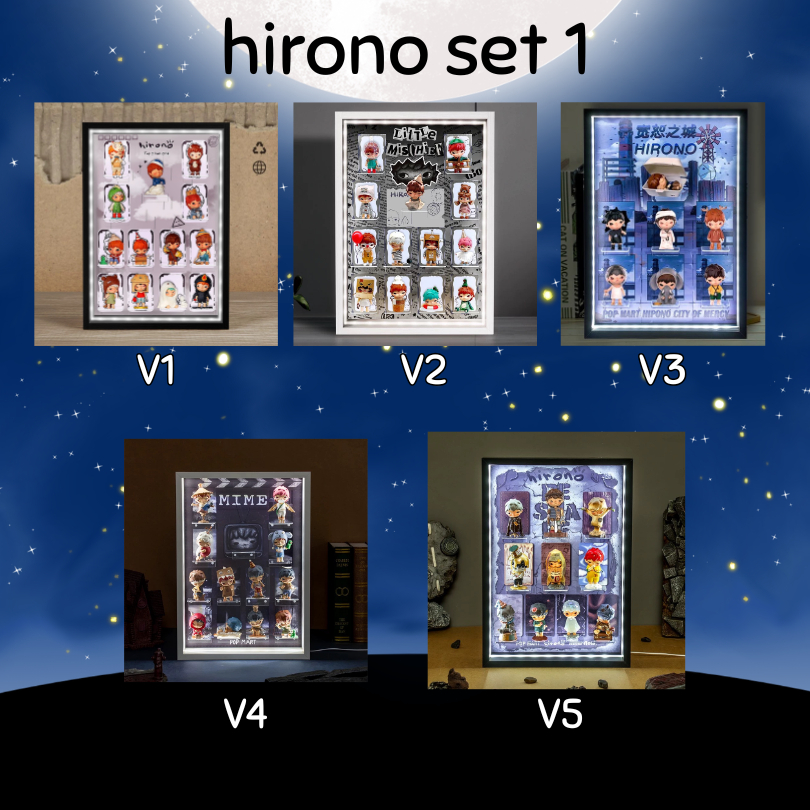 ตู้โชว์โมเดล กรอบใส่โมเดล Hirono V1-V10 พร้อมฉากหลัง