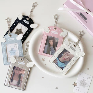 พร้อมส่ง🇹🇭เฟรมการ์ดปีกนางฟ้า Angel Wings Card Holder พวงกุญแจโฟโต้การ์ด ใส่การ์ด ใส่บัตร (AB) #CD5