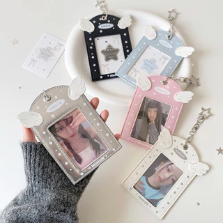 พร้อมส่ง🇹🇭เฟรมการ์ดปีกนางฟ้า Angel Wings Card Holder พวงกุญแจโฟโต้การ์ด ใส่การ์ด ใส่บัตร (AB) #CD5