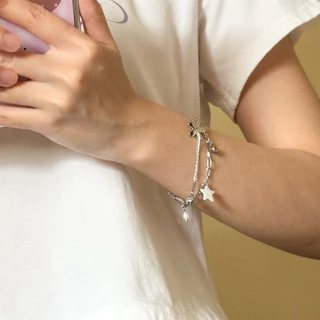 bbluemoons - stainless steel flower bracelet - สร้อยข้อมือสแตนเลส
