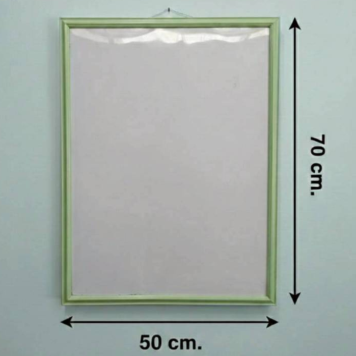 กรอบรูปสีเขียวอ่อน70x50cm. กรอบรูป70x50cm.สีเขียวอ่อน กรอบรูปแขวนผนัง แต่งบ้านสไล์มินิมอล