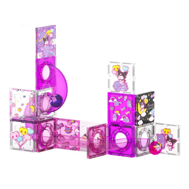 Picasso Tiles 46 Pc Kuromi Magnetic Marble Run Building