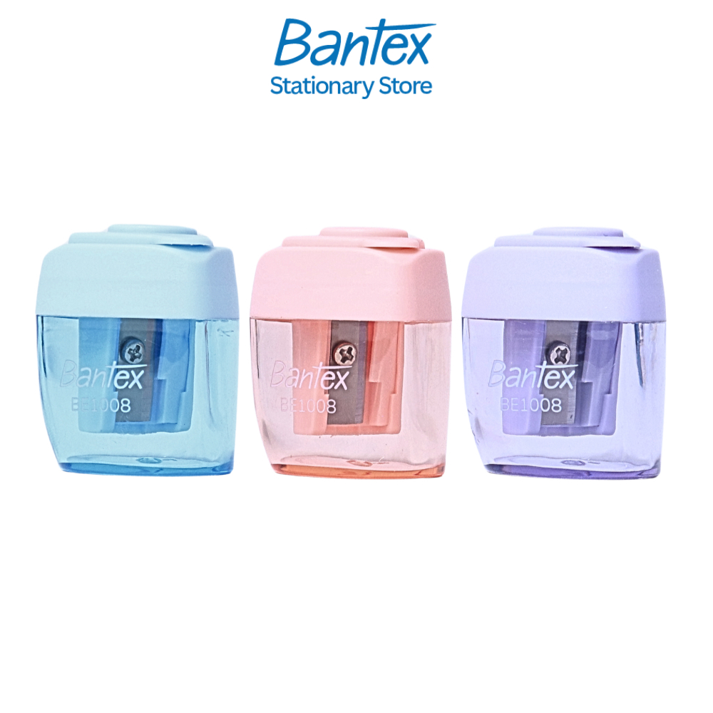 Bantex กบเหลา กบเหลาดินสอ มีฝาปิด สีสันสดใส พกพาสะดวก อุปกรณ์การเรียน Pencil Sharpene
