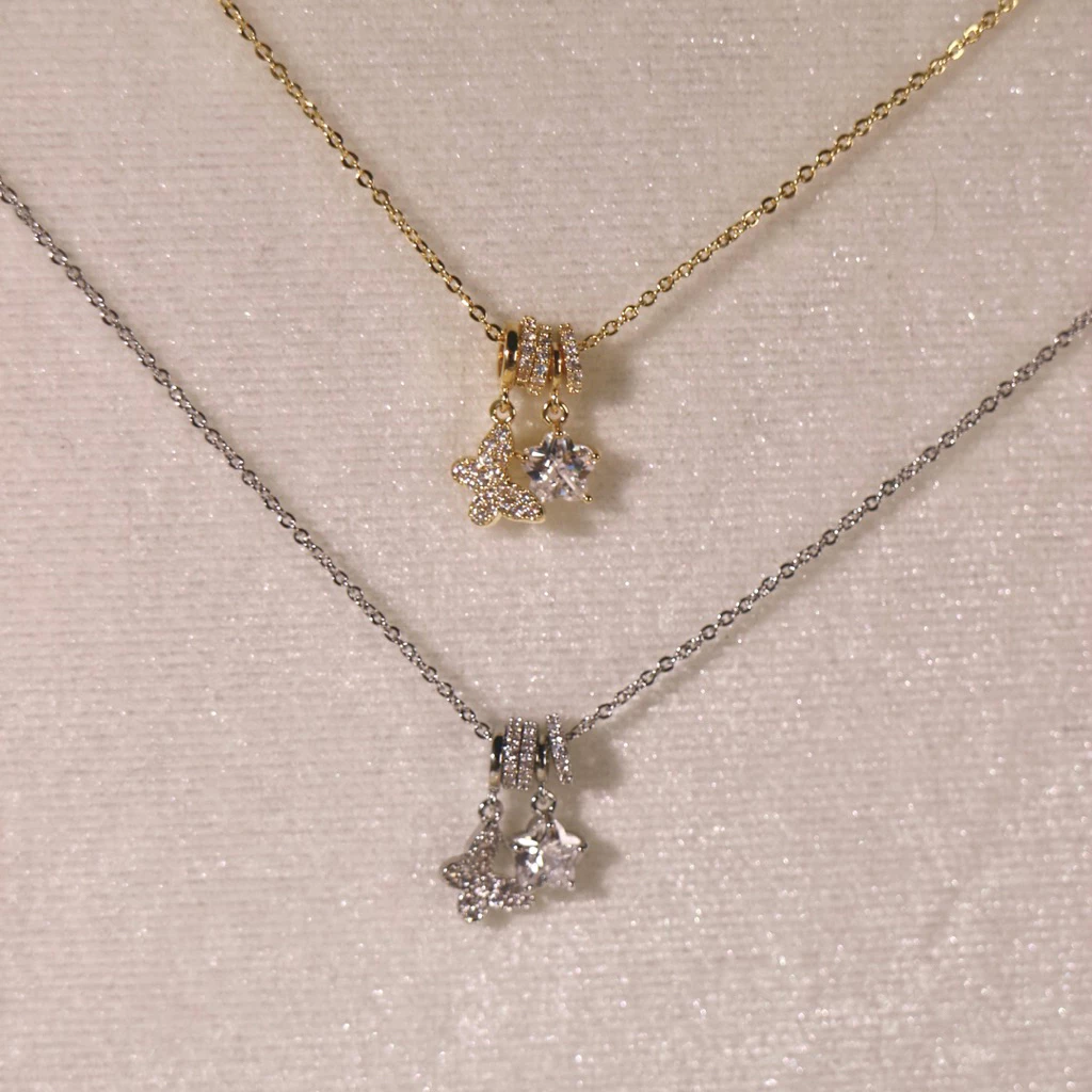 Socrush.bkk | FAIRY BLINK necklace🧚🏻♀️✨ | SN-002 | สร้อยคอ จี้ดาว จี้ผีเสื้อ