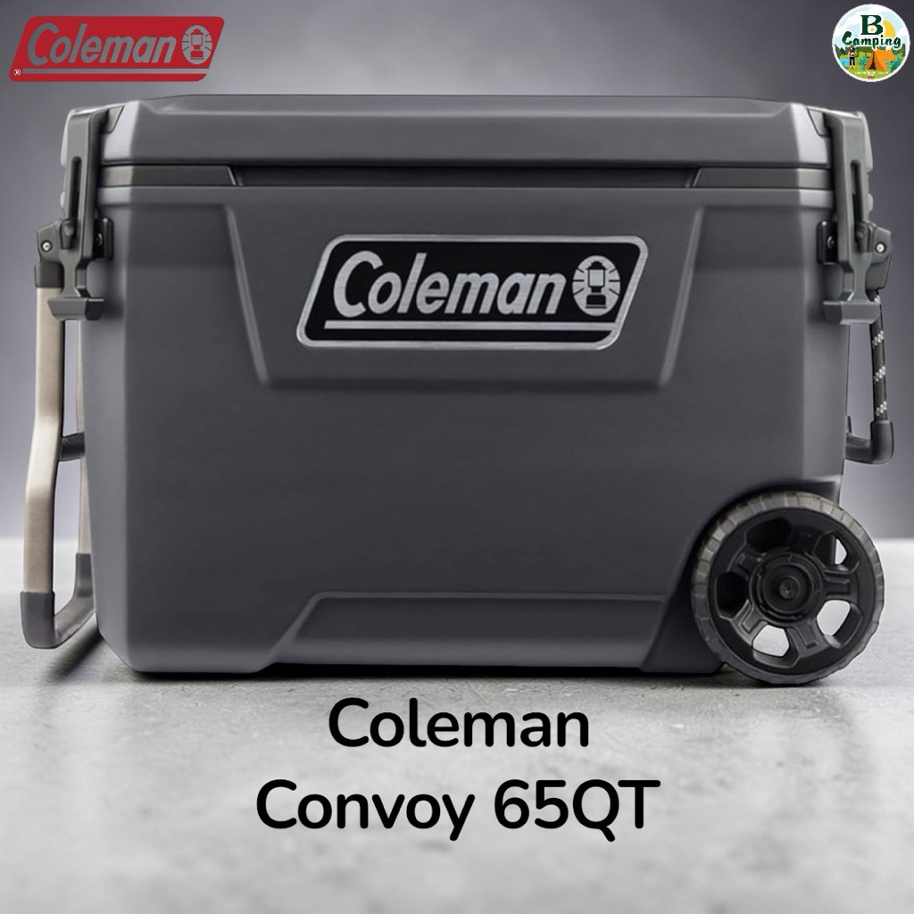 ถังน้ำแข็งColeman Convoy Series 65-Quart Cooler Portable Cooler ออกแบบมาให้เคลื่อนย้ายง่าย ราคา ถูกที่สุด ดีลบีเคเค