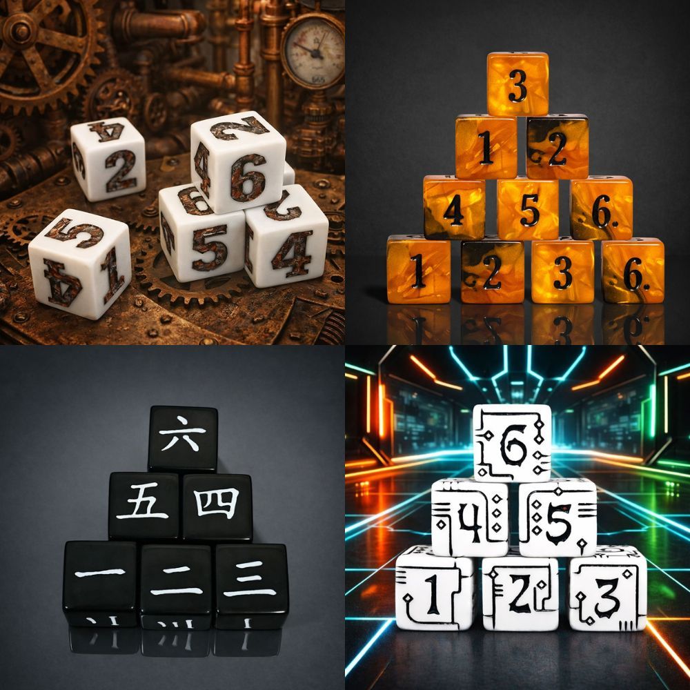 D6 DICE 1ลูก(1die) | ลูกเต๋า Dice For DnD D&D MTG RPG TRPG เกมกระดาน บอร์ดเกม Game ไพ่ทาโรต์ Magic เ