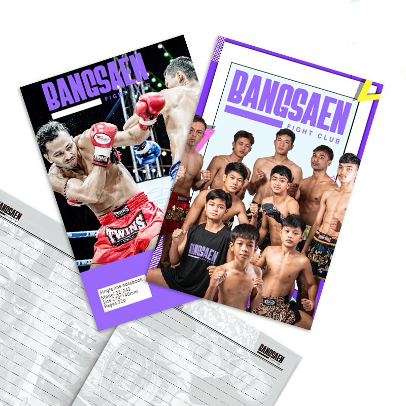 สมุดมีเส้น Bangsaen FightClub บางแสนไฟท์คลับ ขนาด A5 มีเส้น สินค้าพร้อมส่งแบบสุ่มลาย