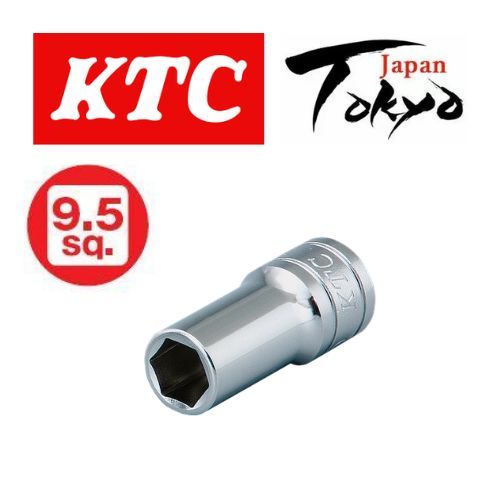 【ของแท้ 100%】KTC ลูกบ๊อกซ์ 6 เหลี่ยม 3/8" (Semi-Deep) เบอร์ 055 ~ 24 รหัส B3M-055 ~ 24