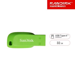 SanDisk CRUZER BLADE USB แฟลชไดร์ฟ 32GB Green, USB2.0 (SDCZ50-032G-B35GE สีเขียว)
