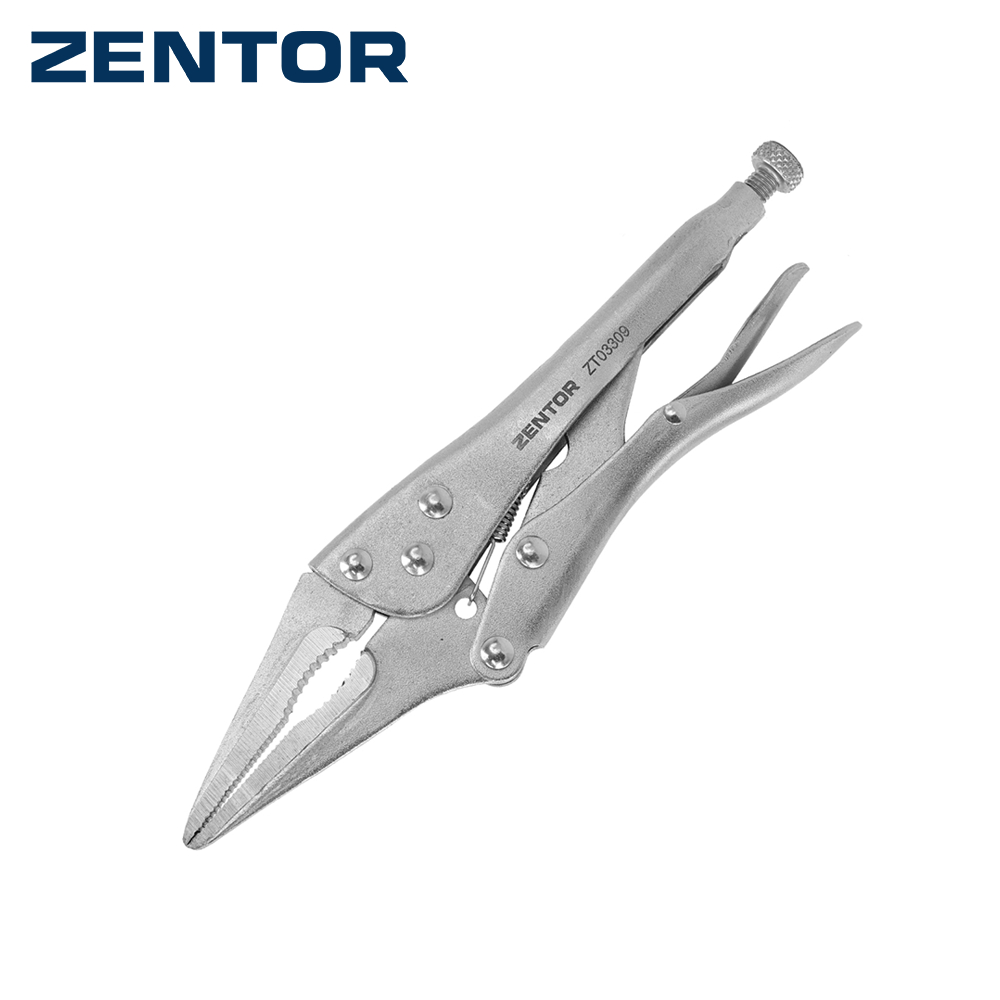 Zentor คีม คีมปากแหลม คีมตัด ลวด สายไฟ 9 10 นิ้ว หมุนปรับแรงบีบได้ง่าย ล็อกเร็ว Locking Pliers