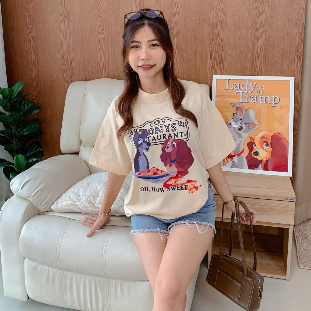(   มีลายใหม่อัพเดท! ) — Bonny เสื้อยืดโอเวอร์ไซส์ อก 44“ ผ้าคอตตอน 100% oversize t-shirt cotton 100% ราคา ถูกที่สุด ดีลบีเคเค แกลเลอรีภาพที่ 8