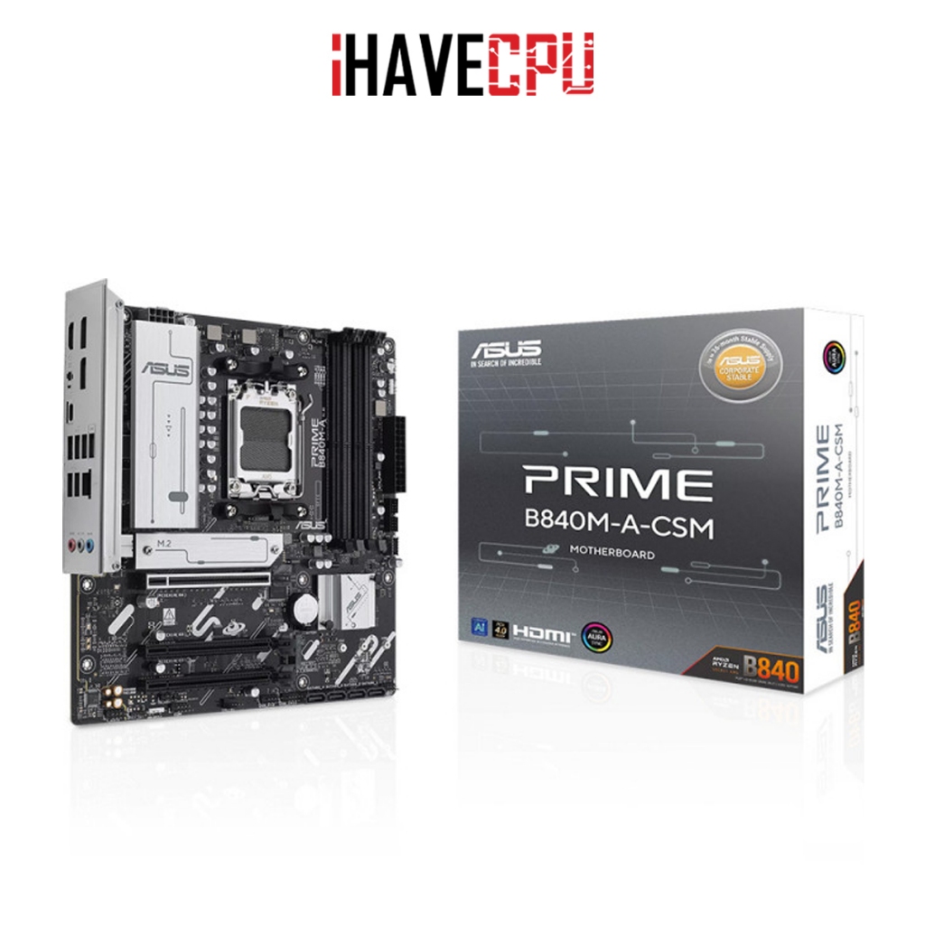 เมนบอร์ด (mainboard) iHAVECPU (AM5) ASUS PRIME B840M-A-CSM