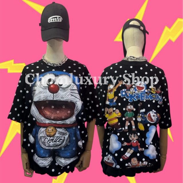 'ꫛꫀꪝ ' เสื้อยืดโดเรม่อน รุ่นใหม่!! ผ้า  Cotton อก 44-46 โอเวอร์ไซส์ ผ้านิ่มใส่สบาย สกีนคมชัด