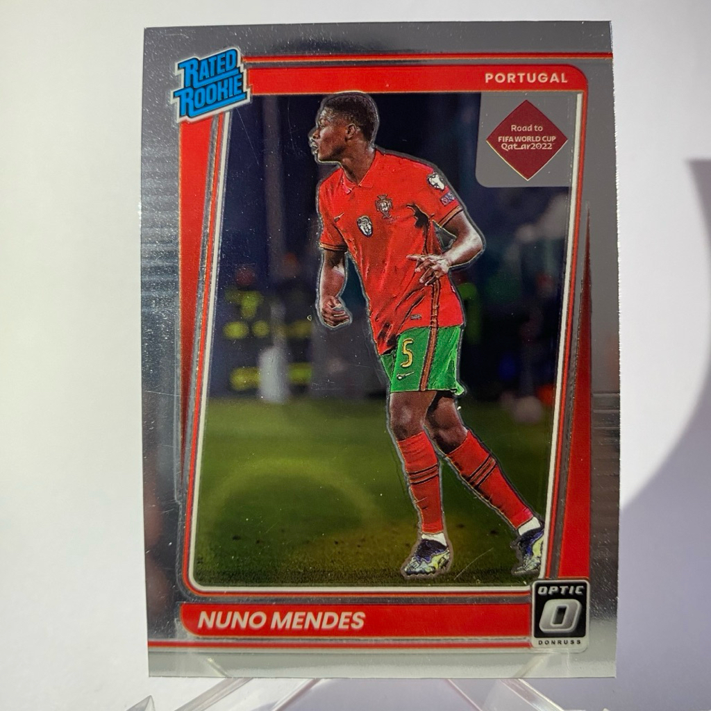 การ์ดนักฟุตบอล NUNO MENDES, RC, RATED ROOKIE, PORTUGAL, PANINI OPTIC 2021