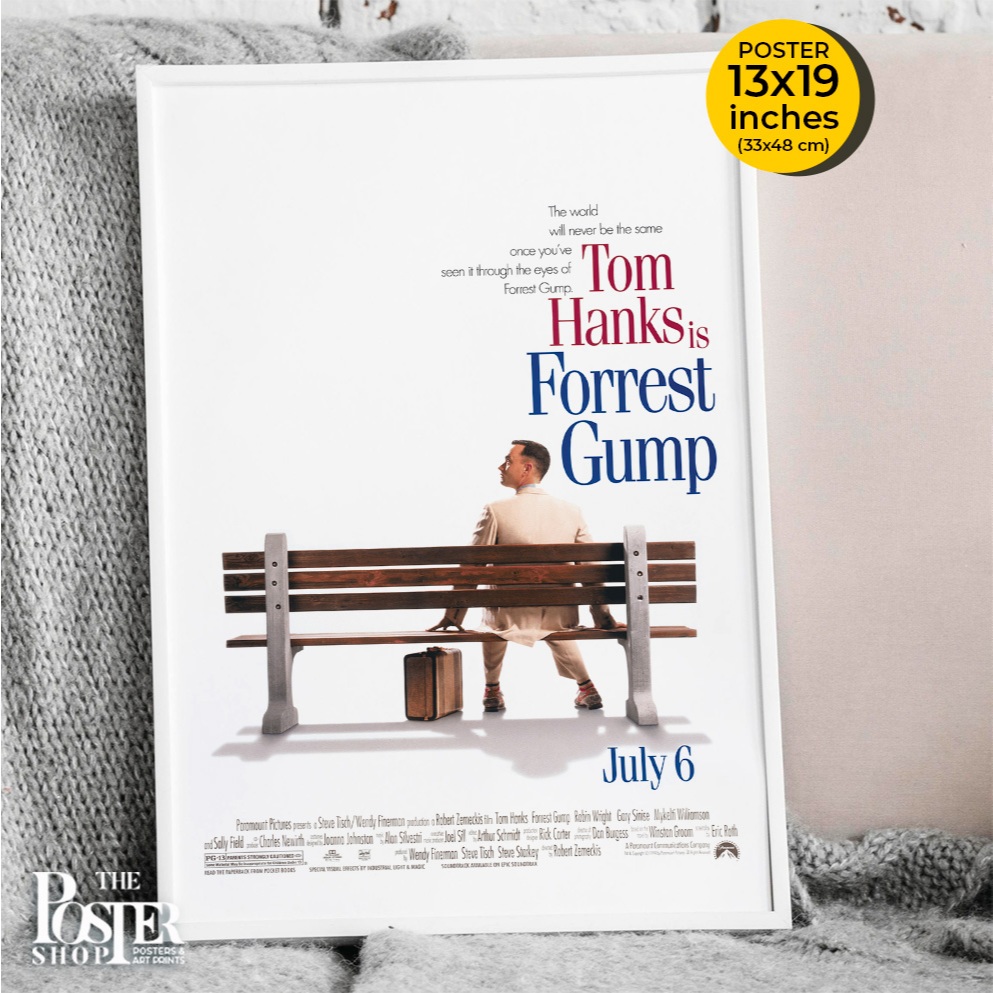 Forrest Gump Poster (1994) โปสเตอร์ฟอเรสต์ กัมป์ Tom Hanks,Robin Wright, Gary Sinise ขนาด 33x48 cm