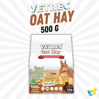 Vetrec หญ้าสำหรับสัตว์กินพืช ขนาด 500 g มีให้เลือก 3 ชนิด Alfalfa, Oat, Timothy