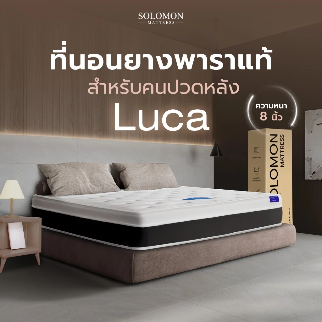 Solomon ที่นอนยางพาราแท้ 7 โซน รุ่น Luca หนา 8 นิ้ว thumbnail 3