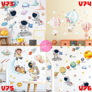 สติ๊กเกอร์ลายการ์ตูนติดผนัง สติกเกอร์สัตว์ sticker สติ๊กเกอร์กล้องเด็ก ลายหมา ลายแมว ไดโน ดาวเคราะห์