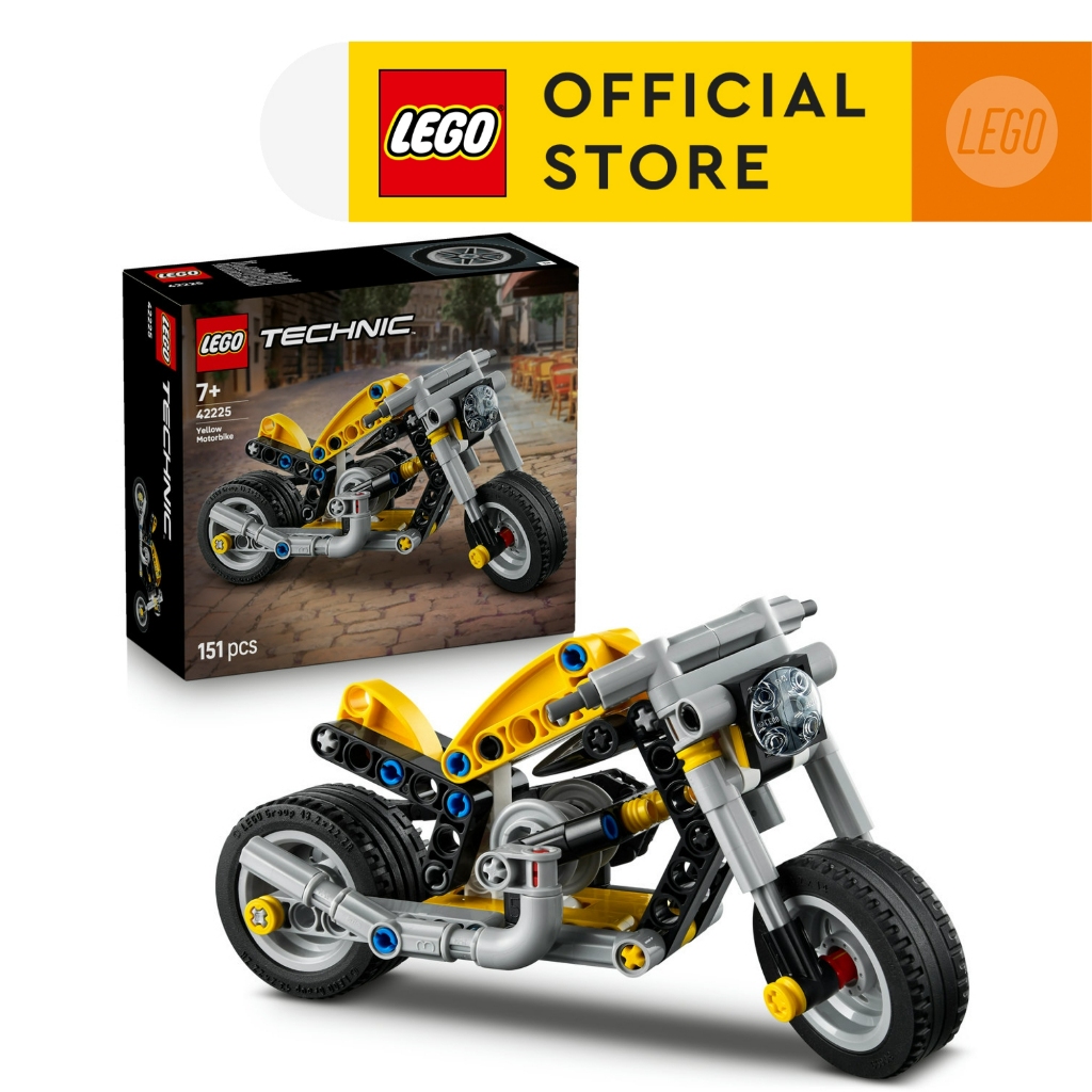 LEGO Technic 42225 Yellow Motorbike (151 Pieces), Building Blocks, Kids Toy