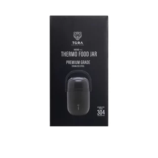 TORA กระติกอาหารเก็บอุณหภูมิ 1600 มล. สแตนเลส 304 เก็บร้อน 6–8 ชม. เย็น 12–18 ชม. สีดำ พกพาสะดวก outdoor collection