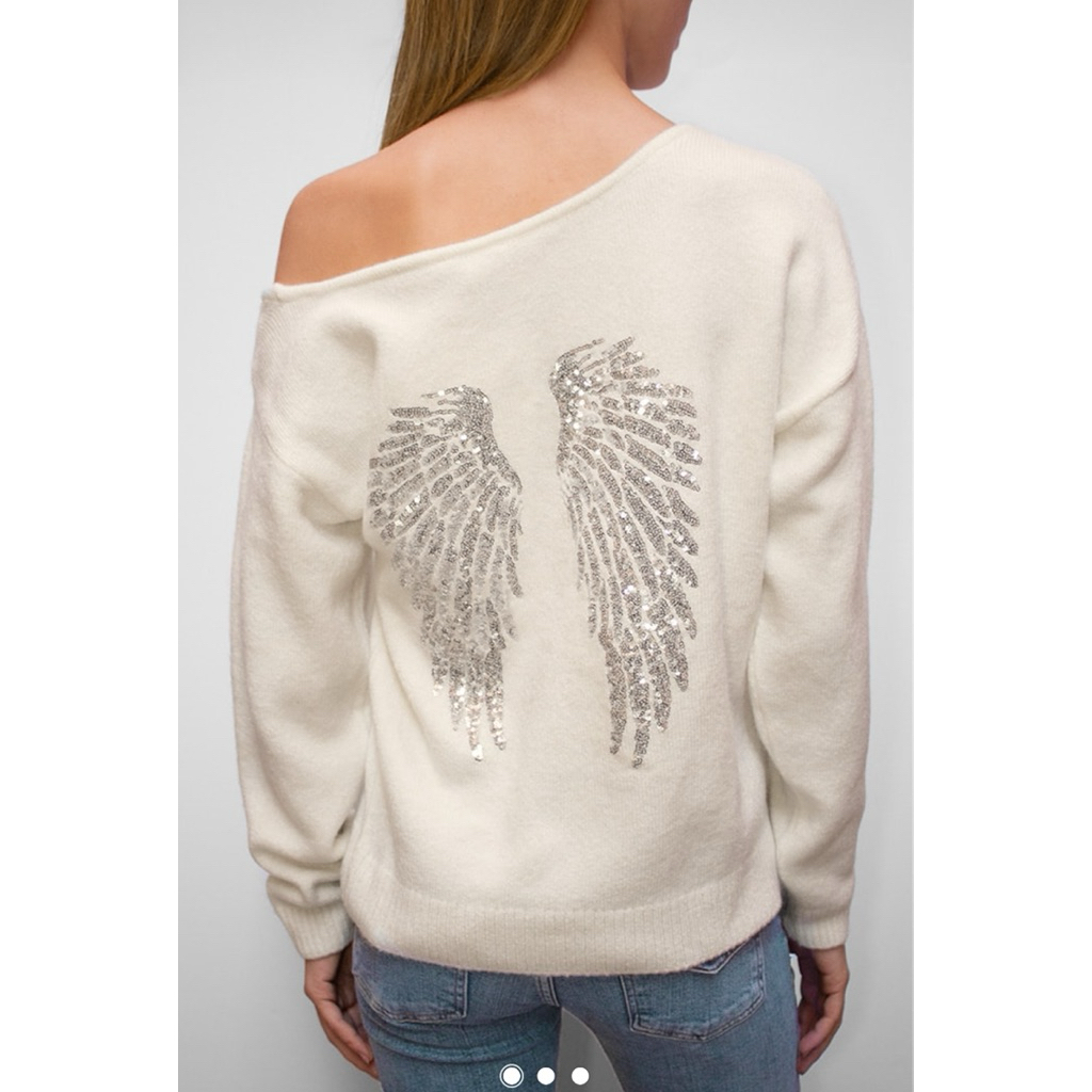 (พร้อมส่ง/แท้) SUBDUED SEQUIN WINGS SWEATER🪽