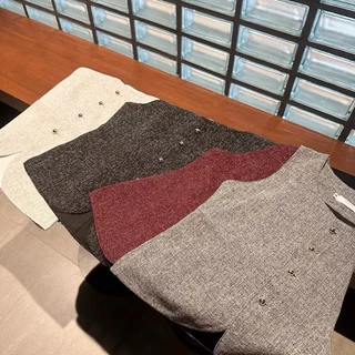 CARBEEE VEST เสื้อกั๊กทรงเวสผ้าทวิตมีซับในทั้งตัว